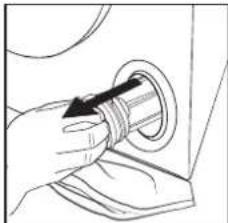 WHIRLPOOL W8 09AD SILENCE BE - Cleaning the drain pump filter / draining residual water - 5
