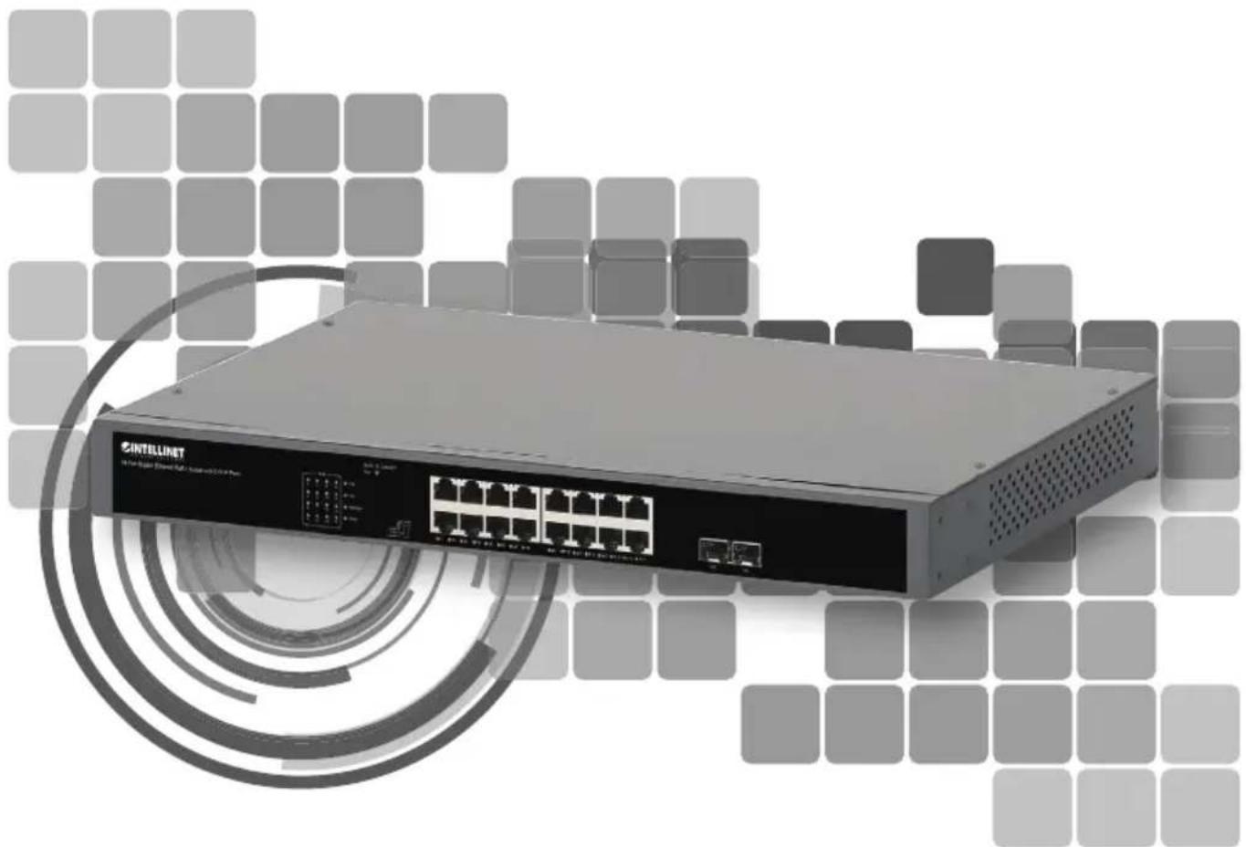 Intellinet 561983 - 16-Port Gigabit Ethernet PoE+ Switch with 2 SFP Ports Instructions - 1