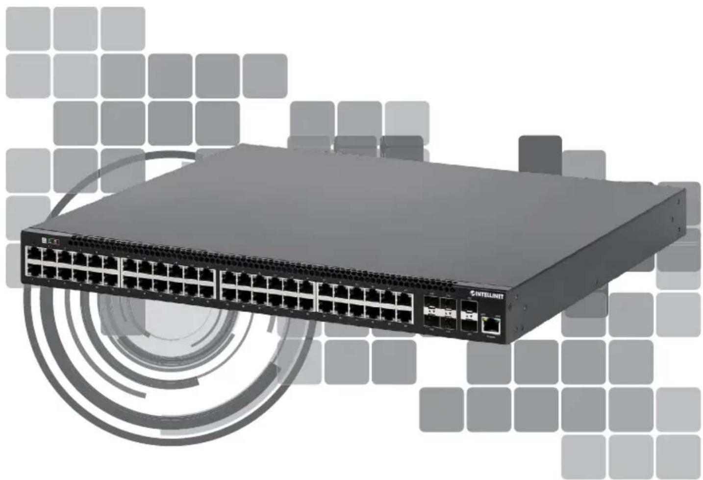 Intellinet 562041 - 54-Port L3 Fully Managed PoE+ Switch with 48 Gigabit Ethernet Ports and 6 SFP+ Uplinks Instructions Model 562041 (IPS-54M06-10G-850W) - 1
