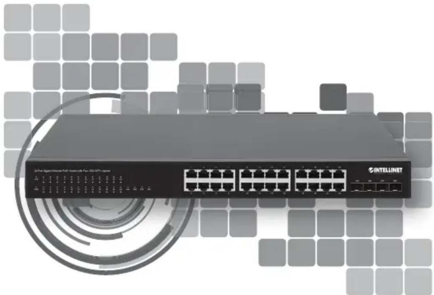 Intellinet 561761 - 24-Port Gigabit Ethernet PoE+ Switch with Four 10G SFP+ Ports Instructions - 1