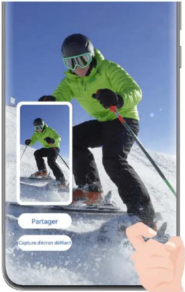 HUAWEI PURA 70 PRO - Prendre une capture d'écran complète en toquant avec une articulation du doigt - 1