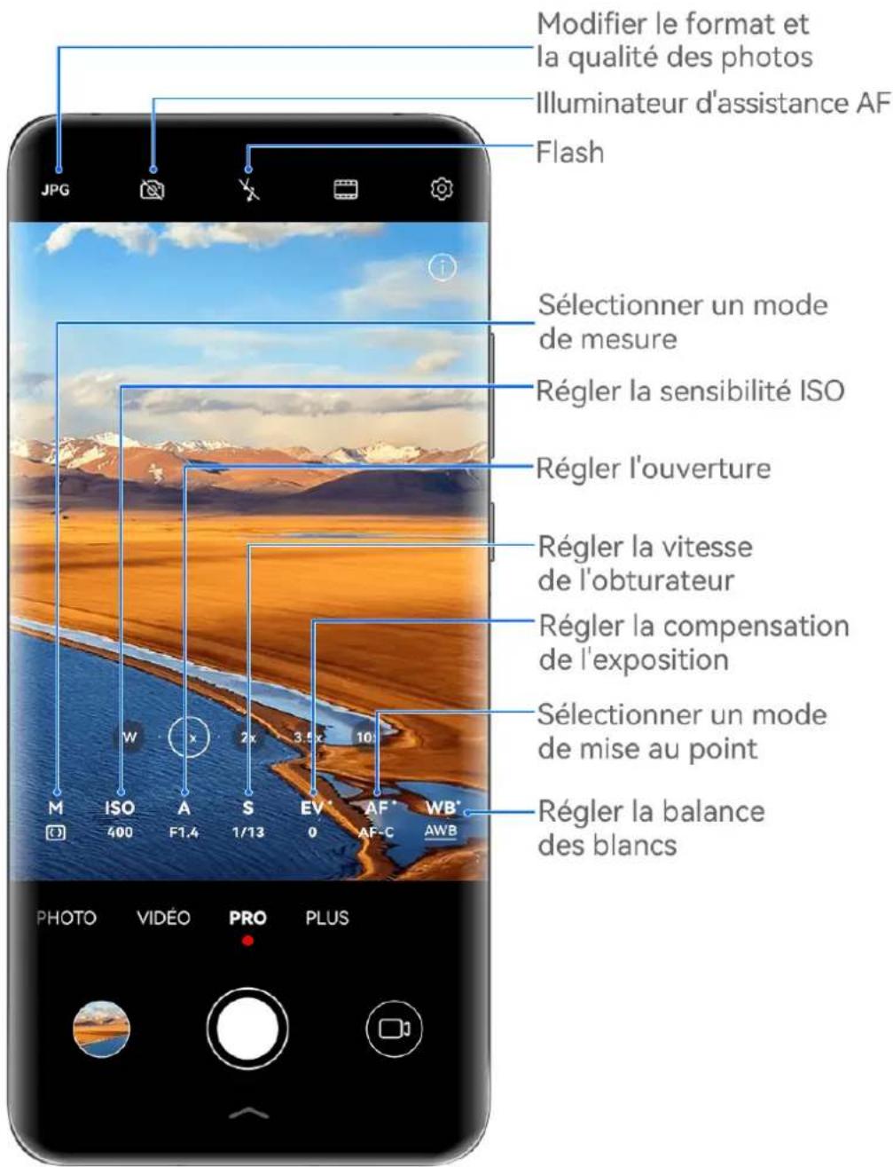 HUAWEI PURA 70 PRO - Utiliser le mode Pro pour des photos ou des vidéos de qualité professionnelle - 1