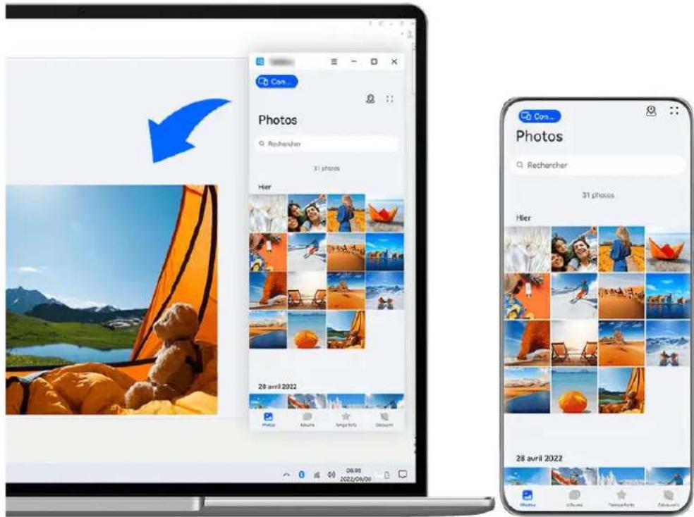 HUAWEI PURA 70 PRO - Transférer des fichiers entre votre appareil et votre ordinateur portable en les faisant glisser - 1