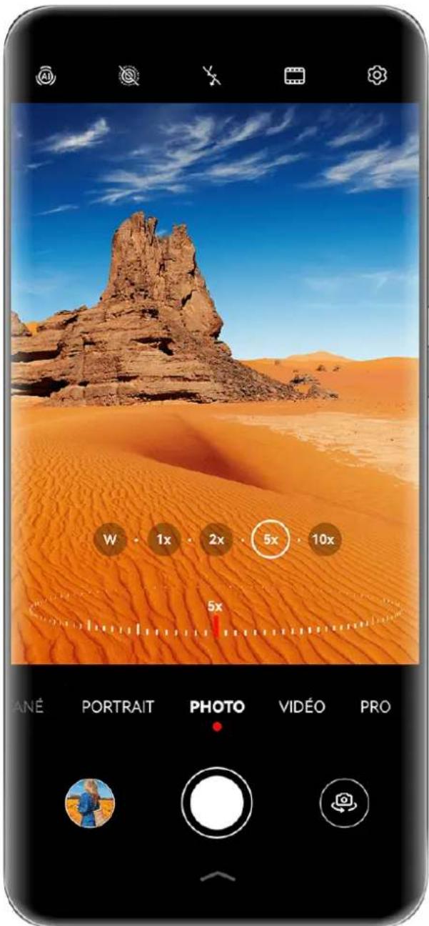 HUAWEI PURA 70 PRO - Ajuster le niveau de zoom de l'appareil photo - 1