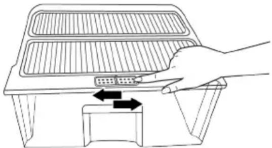 INDESIT IT60 732 S - Slitta di controllo umidità cassetto frutta e verdura - 1