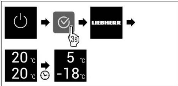 LIEBHERR KGNsf 57Va03 - Activation de l'appareil - 1