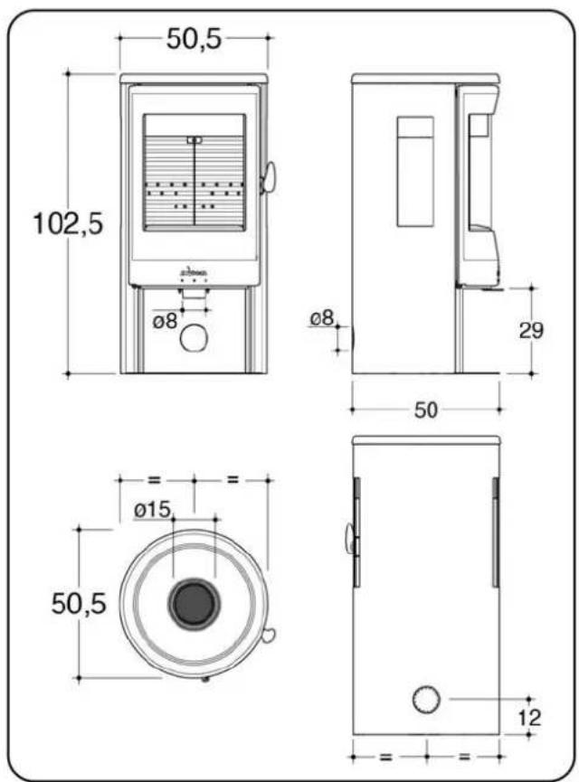 INVICTA Neosen Plus 3 - Dessins techniques corps de chauffe - 4