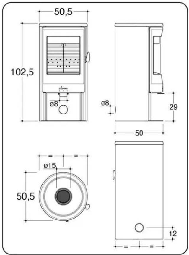 INVICTA Neosen Plus 3 - Dessins techniques corps de chauffe - 2