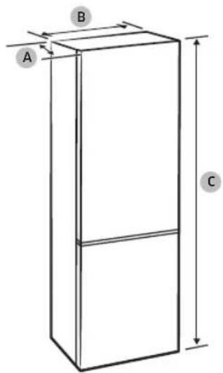 SAMSUNG RB53DG703DS9 - Espacio requerido - 1