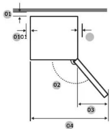 SAMSUNG RB50DG602ES9 - Espacio requerido - 3