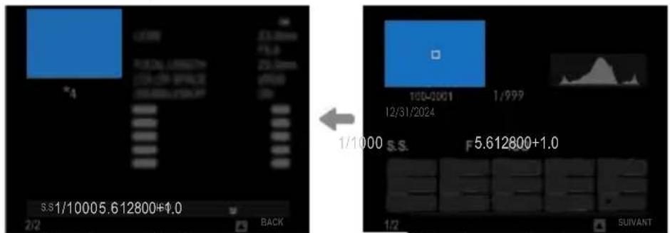 FUJIFILM X-T50 - Affi chage des informations sur la photo - 5