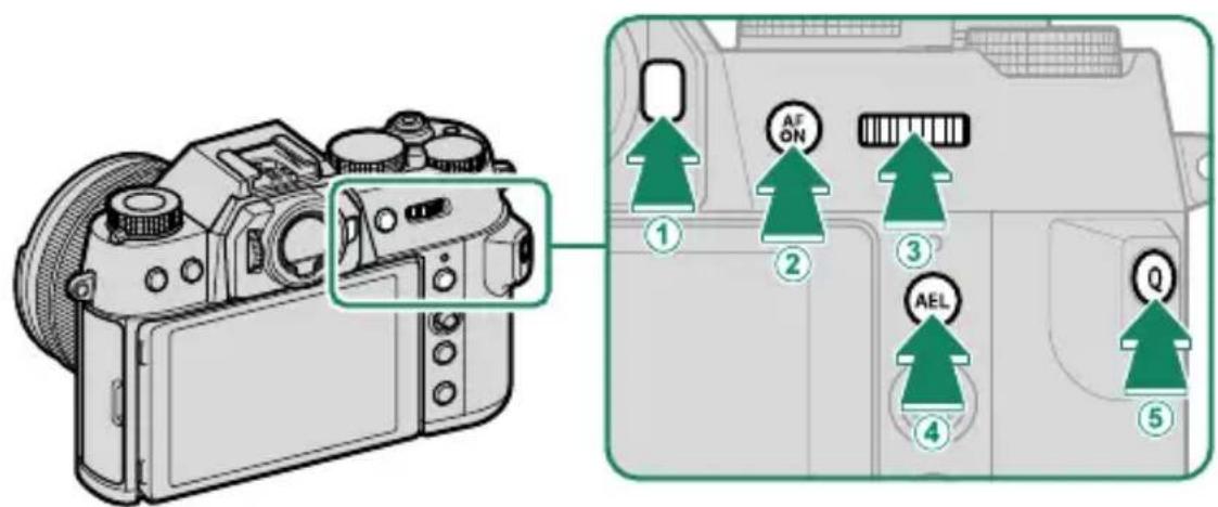 FUJIFILM X-T50 - Boutons de fonction à l'arrière de l'appareil photo - 1