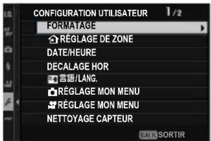 FUJIFILM X-T50 - CONFIGURATION UTILISATEUR - 1
