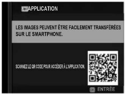 FUJIFILM X-T50 - Affi chez les informations sur l'application du smartphone. - 1