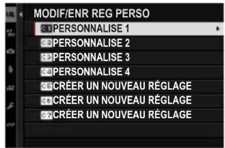 FUJIFILM X-T50 - Modificatondesparametespersonnalisés - 2