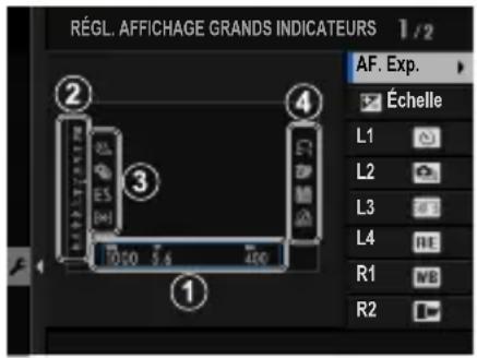 FUJIFILM X-T50 - RÉGL. AFF. GRD INDICATEURS - 1