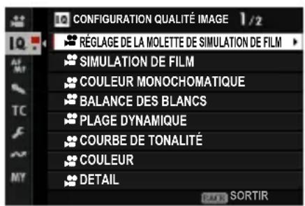 FUJIFILM X-T50 - CONFIGURATION QUALITÉ IMAGE (enregistrement video) - 1