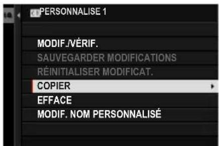 FUJIFILM X-T50 - Copie des paramètres personalisés - 3