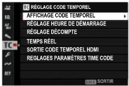 FUJIFILM X-T50 - RÉGLAGECODETTEMPOREL (enregistrement video) - 1