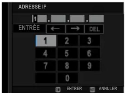 FUJIFILM X-T50 - Connexion à l'aide d'une adresse IP - 3