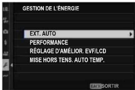 FUJIFILM X-T50 - GESTION DE L'ENERGIE - 1