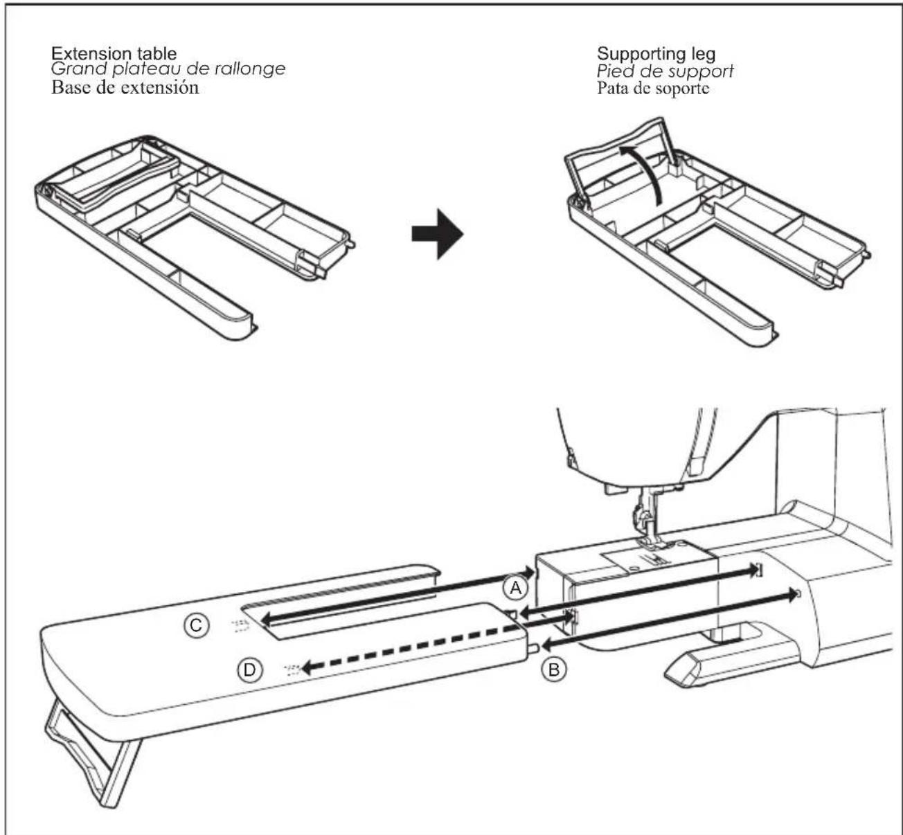 SINGER C5300 - LARGE EXTENSION TABLE - 1