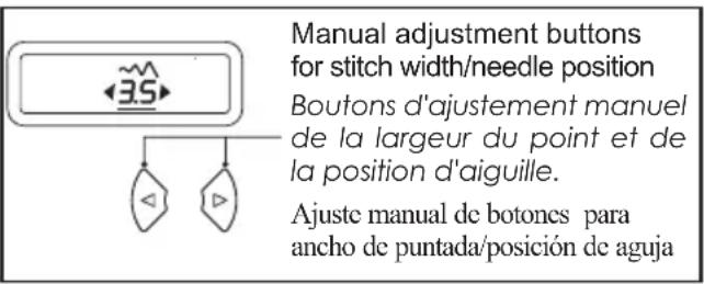 SINGER C5300 - STITCH LENGTH AND STITCH WIDTH / NEEDLE POSITION ADJUSTMENT BUTTONS - 2