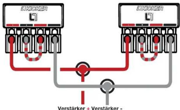 KICKER Q-Class 41L7102 - Reihenschaltung Schwingspulen, Tieftoner parallel - 2
