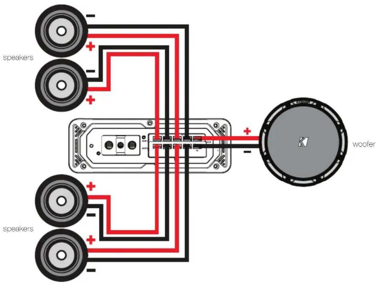 KICKER CX660.5 - FOUR CHANNEL OPERATION with SUBWOOFER - 1