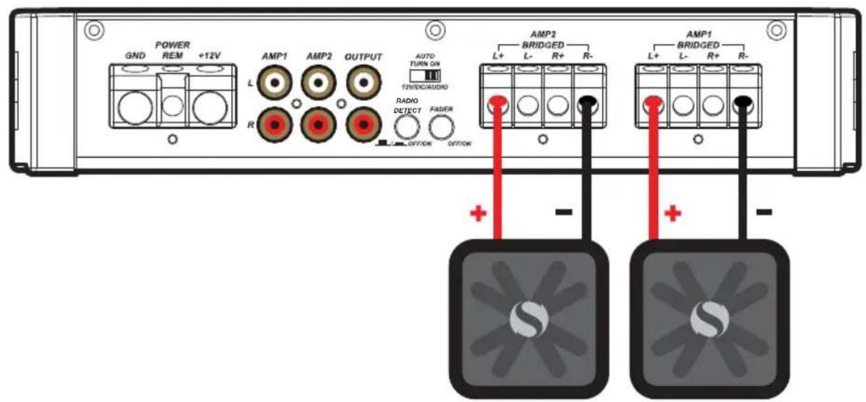 KICKER KXA1200.2 - FUNCIONAMIENTO EN PUENTE (MONOFÓNICO) - 1