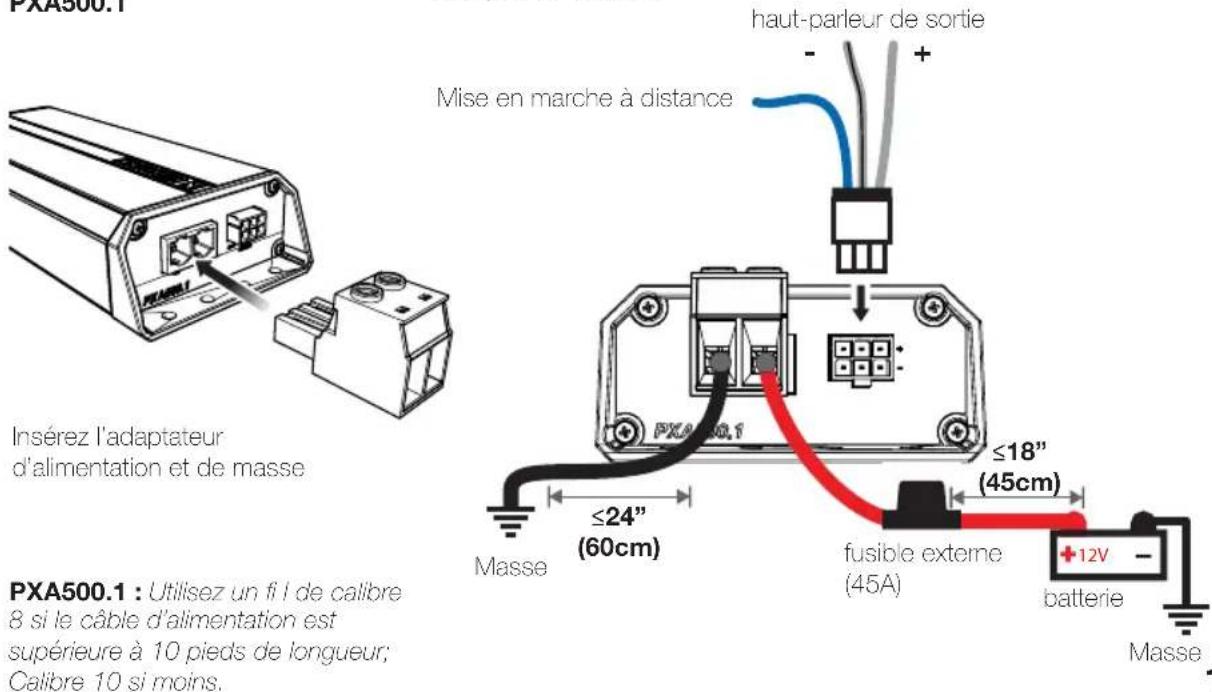 KICKER PXA200.1 - Modèle Fusible externe (vendu séparément) - 2