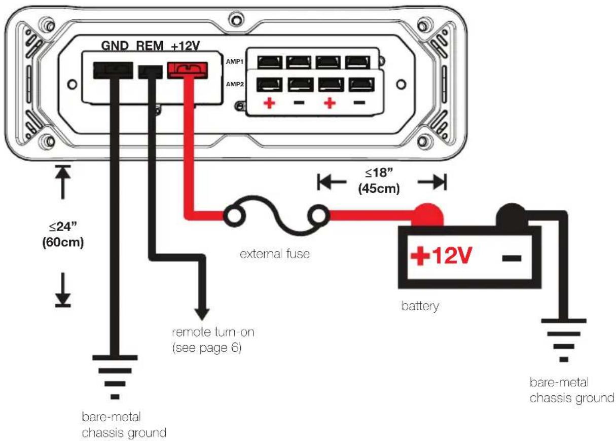 KICKER CX360.4 - POWER WIRING - 1