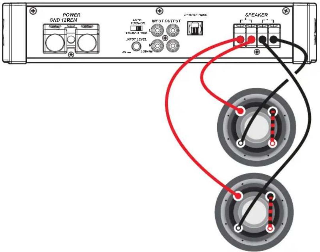 KICKER KXMA1500.1 - Dos subwoofers de doble bobina de voz de 2Ω cableados en serie/paralelo impedancia fi nal de 2 ohms - 1