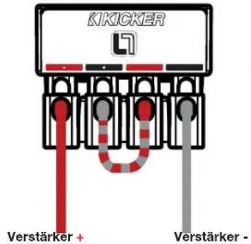 KICKER Q-Class 41L7104 - Verkabeln Sie Ihren Subwoofer mithilfe der Steckverbindungen in Reihen- oder Parallelschaltung. - 2