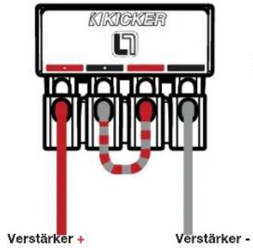KICKER Q-Class 41L7124 - Verkabeln Sie Ihren Subwoofer mithilfe der Steckverbindungen in Reihen- oder Parallelschaltung. - 2