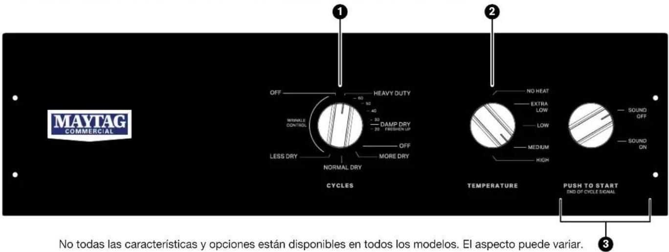MAYTAG MEDP585GW - PANEL DE CONTROL Y CARACTERÍSTICAS - 1