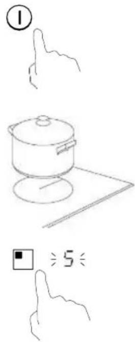 CANDY PCI 25BCTP643C - Démarrage de la cuisson - 1
