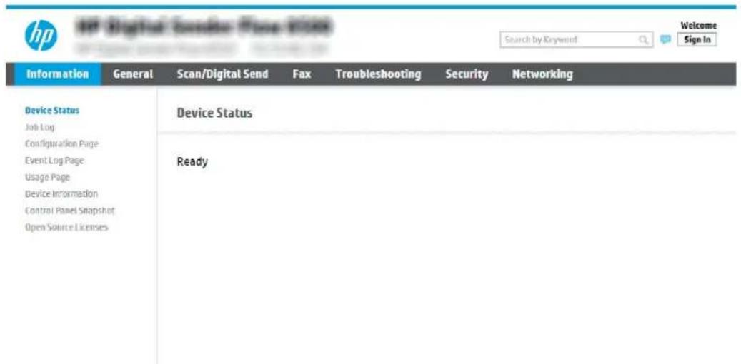HP Digital Sender Flow 8500 fn2 - https://10.10.XX.XXX/ - 1