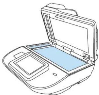 HP Digital Sender Flow 8500 fn2 - Chargement des documents sur la vitre du scanner - 1