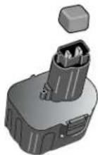BLACK & DECKER PD600G - Information concernant le capuchon du bloc-pile - 1
