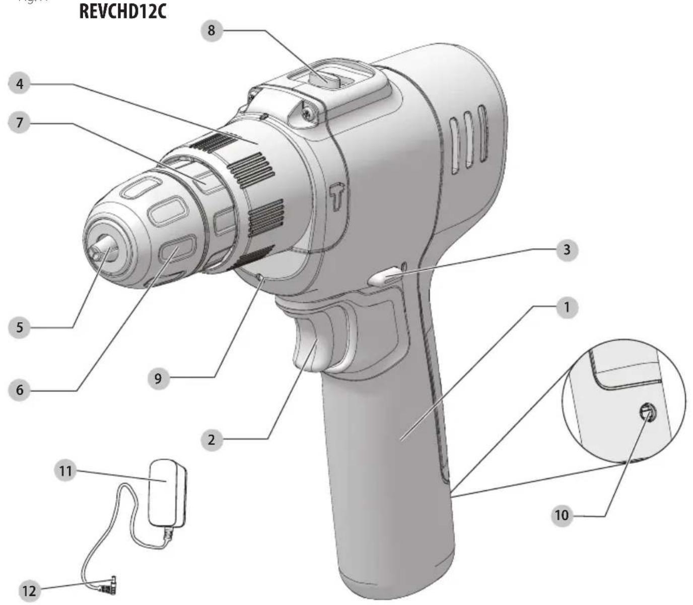 BLACK & DECKER REVCHD12C - HAMMER DRILL - 1