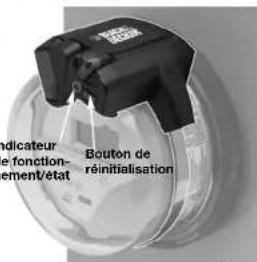 Indicateur de fonction- ement/état Bouton de réinitialisation