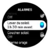 SUUNTO Race S - Alarmes de lever et de coucher du soleil - 1