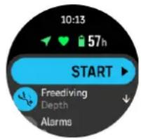 10:13 57h START Freediving Depth Alarms