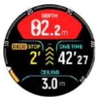 SUUNTO Ocean - Exemple : mode multi-gaz - 6
