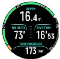 SUUNTO Ocean - Exemple : mode Gaz unique - 3