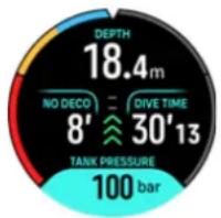 SUUNTO Ocean - Exemple : mode Gaz unique - 5