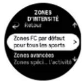 SUUNTO Ocean - Définir les zones FC par défaut - 1