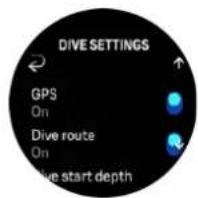 SUUNTO Ocean - Paramètres de plongée - 1
