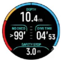 SUUNTO Ocean - Exemple : mode Gaz unique - 2